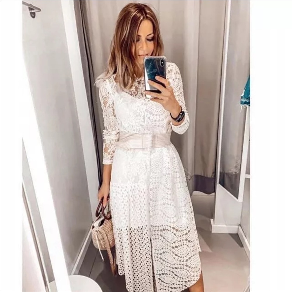 ZARA crochet dress